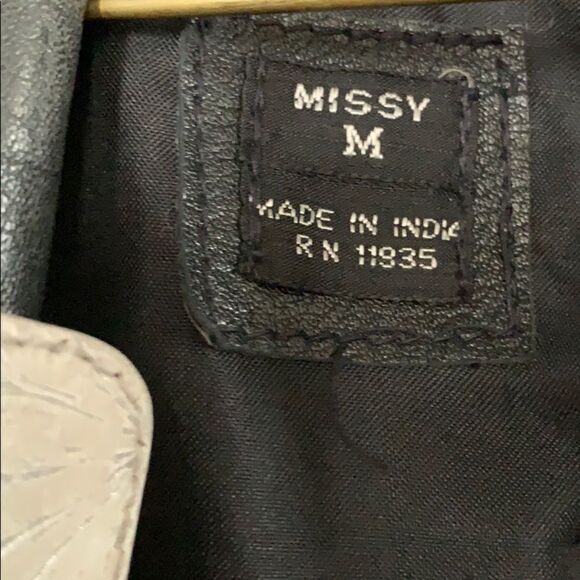 Vintage 70’s 80’s Missy Black 100% Leather Button Full Length Trechcoat Sz M - Picture 7 of 8